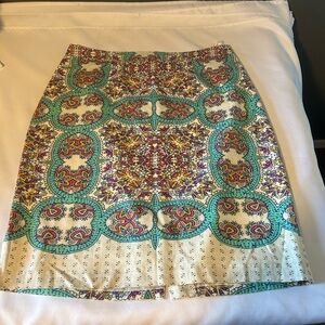 Maeve Multicolor Patterned Pencil Skirt